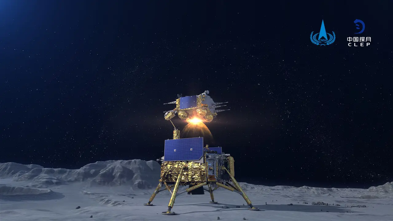 FOTO: Wahana Antariksa China Chang'e-5 Bawa Sampel dari Bulan