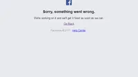 Facebook down dan sempat tidak bisa diakses. (Foto: Facebook)