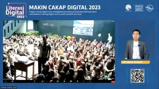 Suasana webinar “Positif, Kreatif, dan Aman di Internet” yang digelar Kementerian Komunikasi dan Informatika RI dan Gerakan Nasional Literasi Digital Siberkreasi, 16 Maret 2023. (Foto: Dok. Tim Kemenkominfo RI)