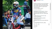 Pesilat yang Peluk Jokowi dan Prabowo Ternyata Hobi Balap Motor (Foto:Instagram)