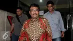 Wagub DKI Jakarta, Djarot Saiful Hidayat usai menjalani pemeriksaan di Bareskrim Polri, Jakarta, Jumat (22/7). Djarot diperiksa terkait kasus dugaan gratifikasi yang diterima Dinas Perumahan dan Gedung Pemprov DKI Jakarta. (Liputan6.com/Johan Tallo) 