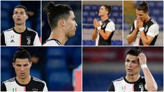 Bintang Juventus, Cristiano Ronaldo, tak mampu menyembunyikan rasa kecewa usai ditaklukkan Napoli. Berikut ini wajah-wajah kecewa Ronaldo setelah gagal membawa Juventus menjuarai Coppa Italia 2020.