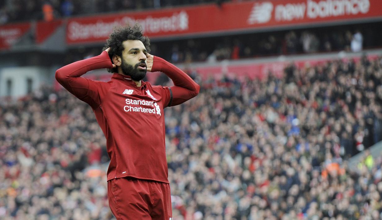 3. Mohamed Salah (Liverpool) - Pemain asal Mesir ini tampil apik dan mencetak satu gol ke gawang FC Porto. Penampilan efektif membuat Liverpool menang besar di kandang FC Porto. (AP/Rui Vieira)