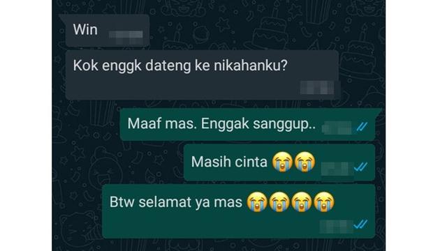 6 Chat Beri Ucapan Selamat Nikah ke Mantan Ini Bikin Baper