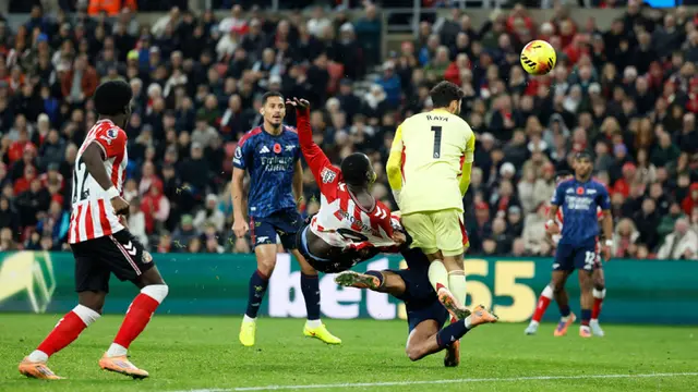 Foto: Brian Brobbey Cetak Gol Dramatis, Sunderland Nodai Rekor Kemenangan Arsenal di Liga Inggris