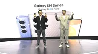 Harry Lee, President of Samsung Electronics Indonesia dan Lo Khing Seng, Vice President MX Business Samsung Electronics Indonesia.