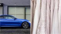 Ilustrasi membersihkan mobil dengan gaun pengantin (Dok.Unsplash)
