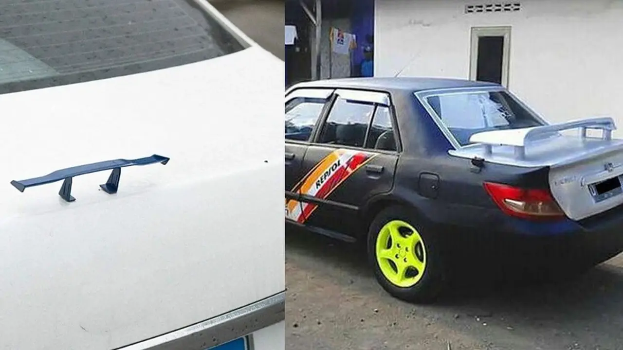 Spoiler mobil nyeleneh (Istimewa)