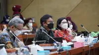 Menteri Kesehatan RI Budi Gunadi Sadikin hadir dalam Rapat Kerja dengan Komisi IX DPR RI di Senayan, Jakarta pada Selasa, 31 Agustus 2021. (Dok Kementerian Kesehatan RI)