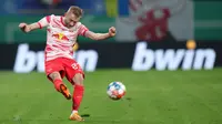 Pemain RB Leipzig Konrad Laimer diincar oleh MU (AFP)