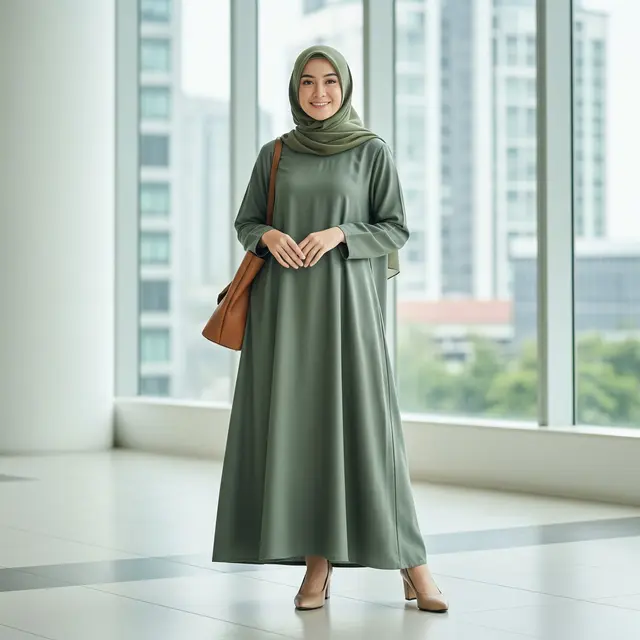 Model Gamis Longgar yang Tidak Panas