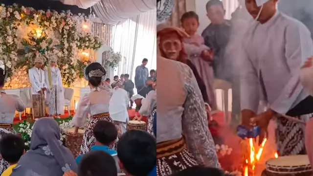 Pernikahan Pakai Petasan Viral Berujung Kebakaran