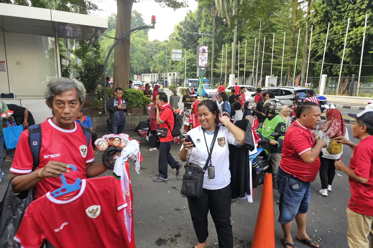 Suasana jelang pertandingan timnas Indonesia vs Australia