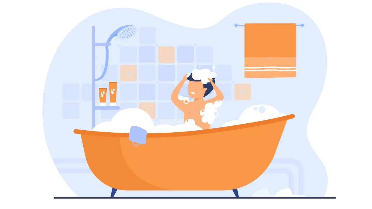 Ilustrasi mandi