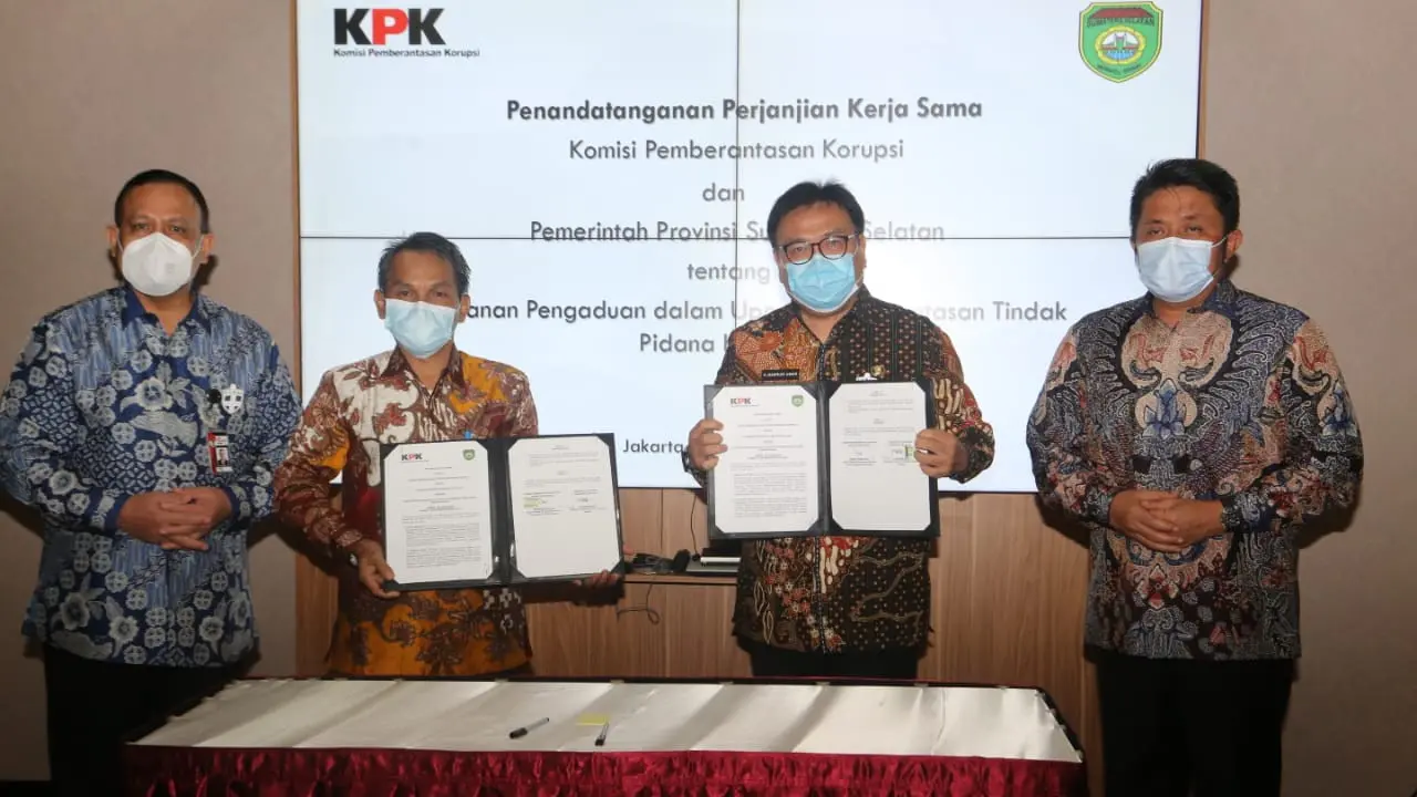 KPK Tunjuk Sumsel Jadi Pilot Project Sistem Pengungkap Fakta Korupsi