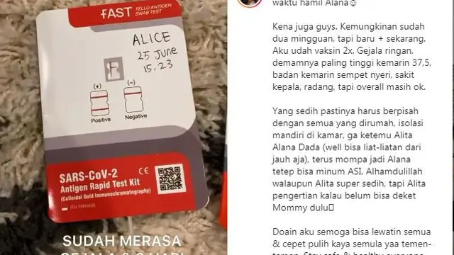 Alice Norin Positif Covid 19