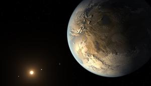 Ilustrasi planet alien Kepler-186f yang diyakini sebagai kembaran Bumi (NASA Ames/SETI Institute/JPL-Caltech)