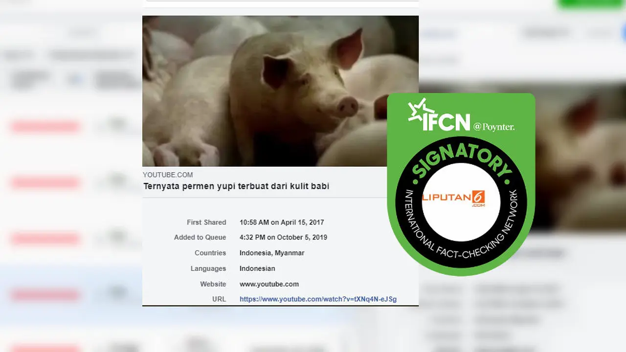 [Cek Fakta] Viral Video yang Mengklaim Permen Yupi Dibuat dari Kulit Babi, Ini Faktanya