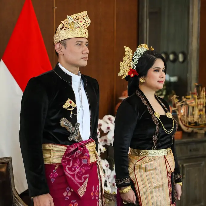 Annisa Pohan dan AHY ikuti upacara di kediamannya (Instagram/agusyudhoyono)