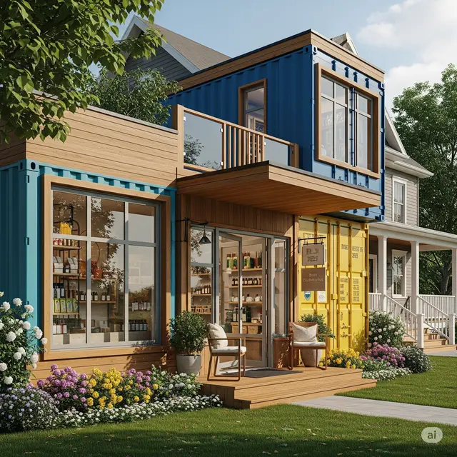 Desain Warung Depan Rumah Sederhana. Foto: Gemini