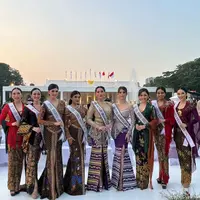 4th Runner Up Puteri Indonesia 2023 Puteri Modiyanti tampil elegan dibalut kebaya kutubaru hitam dari Intan Avantie. [Instagram/putmod]