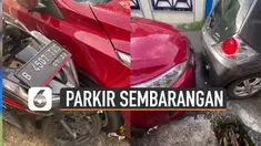 Jangan pernah parkir sembarangan di depan rumah orang karena bisa berbuntut panjang.