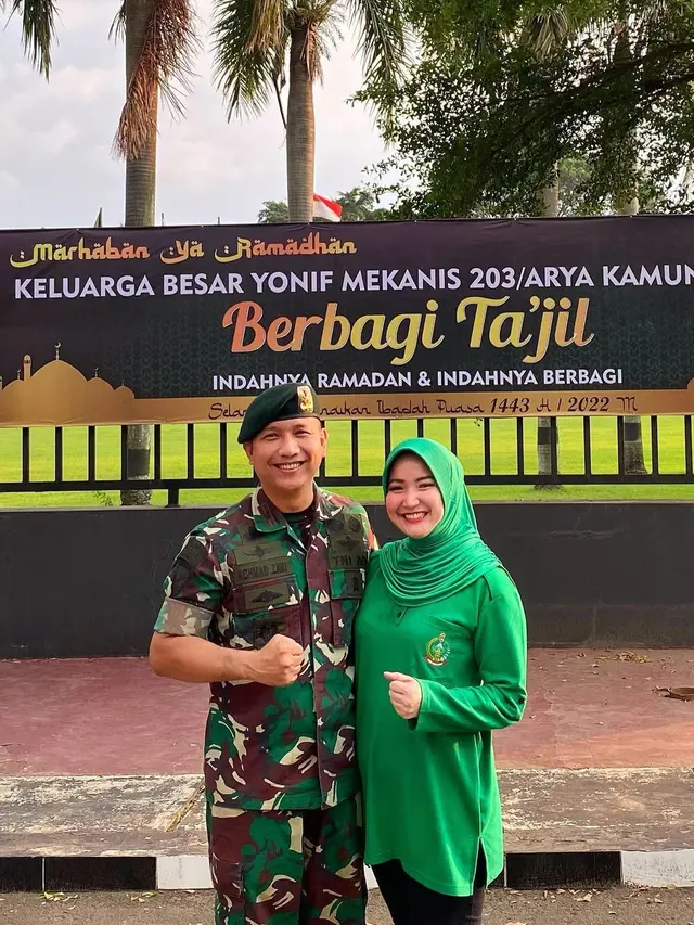 6 Potret Terbaru Winda Khair Jadi Ibu Persit, Temani Kegiatan Suami