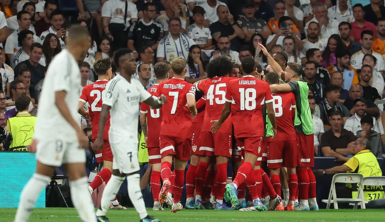 Pada menit ke-68, Stuttgart menyamakan skor menjadi 1-1 lewat gol Deniz Undav di menit ke-68. (Pierre-Philippe MARCOU/AFP)
