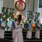 Tarian sufi digelar usai prosesi misa di Paroki Santo Vincentius Paulo Kota Malang membuat suasana natal semakin damai (Liputan6.com/Zainul Arifin)
