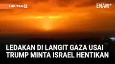 Ledakan besar terlihat di langit Gaza pada Sabtu (4/10) dini hari, bertepatan dengan desakan Presiden AS Donald Trump agar Israel menghentikan serangan udara.