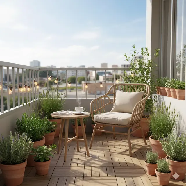 Taman Balkon Mini (Gemini AI)