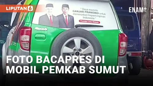 VIDEO: Viral Mobil Pemkab Sumut Ditempelin Stiker Bacapres