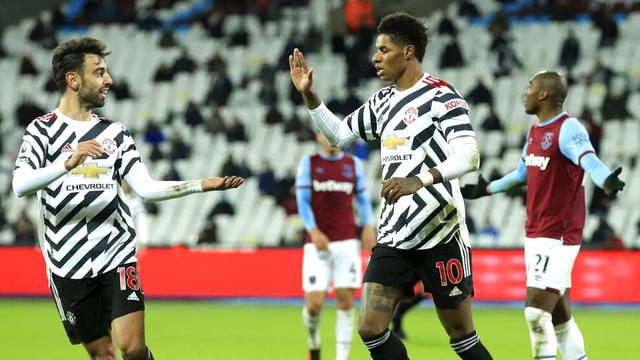 Foto Liga Inggris: Sempat Tertinggal, Manchester United Bangkit dan Taklukkan West Ham United