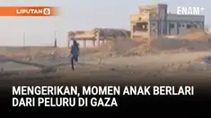 Momen seorang anak menyelamatkan diri dari tembakan peluru di Gaza. Kantor berita Reuters telah memverifikasi video yang direkam di Gaza ini menggunakan citra satelit dan membenarkan warga Gaza ditembaki dari jarak sekitar 650 meter dekat lokasi dist...