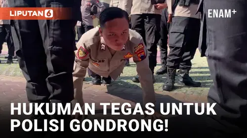 VIDEO: Rambut Gondrong, 8 Polisi Dihukum Push Up