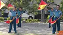 Citizen6, Surabaya:  Pengiriman sandi melalui bendera semaphore yang dilaksanakan TNI AL pada umumnya menggunakan dua bendera yang masing-masing bendera berukuran 45 cm x 45 cm. (Pengirim: Penkobangdikal)
