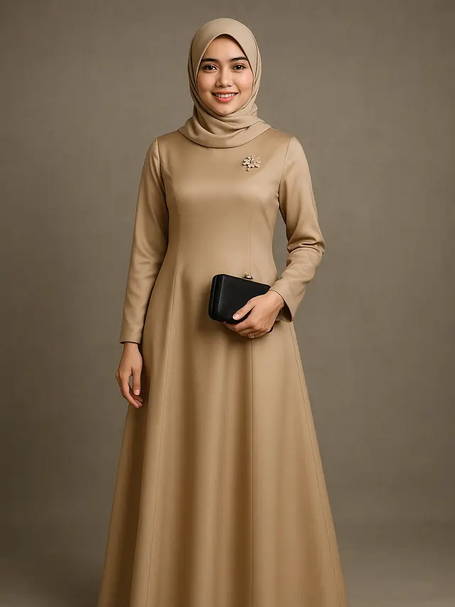 7 Model Gamis Simple untuk Kondangan, Tetap Elegan Tanpa Berlebihan