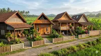 10 Inspirasi Rumah Desa Kombinasi Kayu dan Roster agar Lebih Adem, Sejuk Estetik