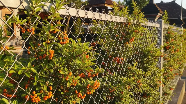 Model Pagar dengan Tanaman Berduri