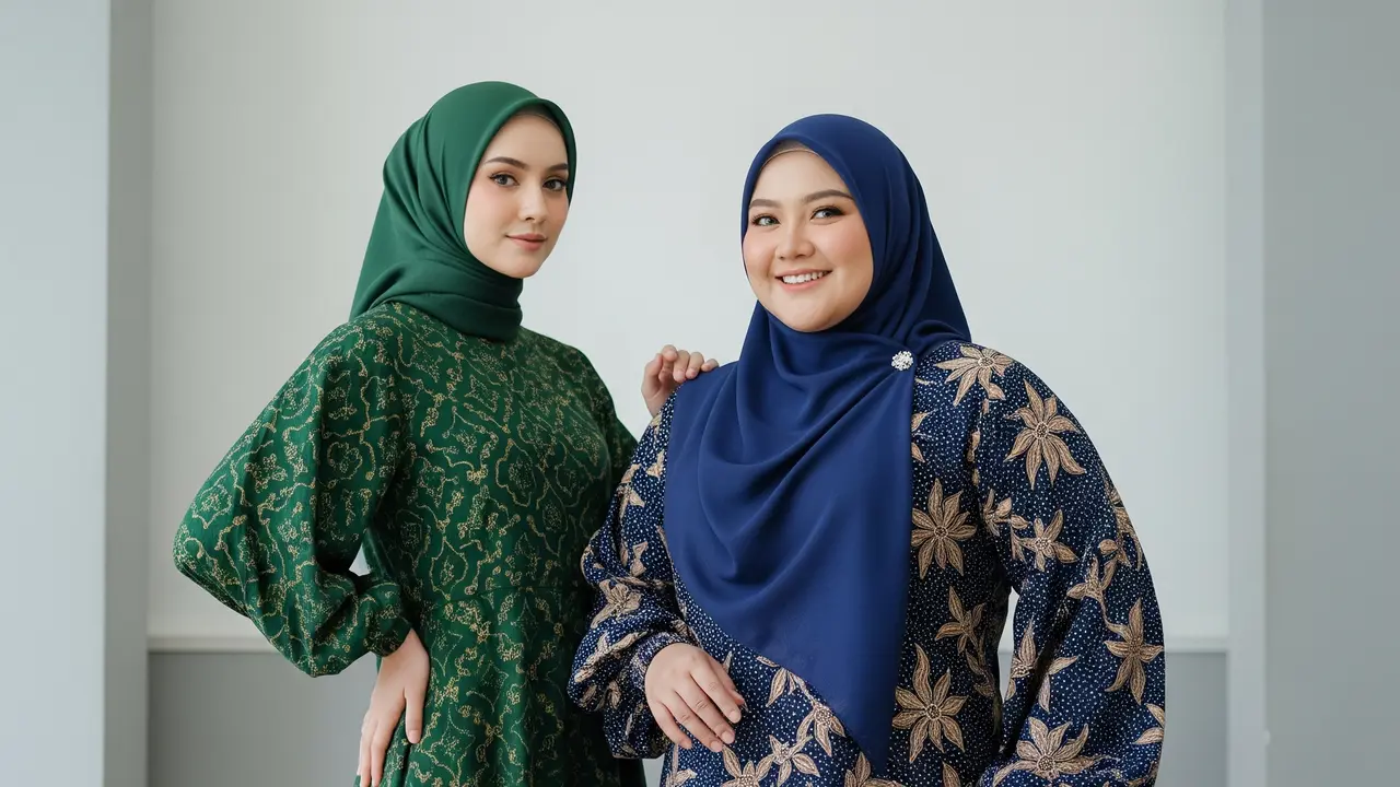 Model Gamis Batik Dress Modern yang Cocok untuk Semua Bentuk Badan Model Balloon Sleeve