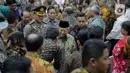 Wakil Presiden Ma'ruf Amin setibanya menghadiri acara Hari Anti Korupsi Dunia (Hakordia) 2019 di Gedung Penunjang KPK, Jakarta, Senin (9/12/2019). KPK kembali menggelar Hari Antikorupsi Sedunia yang jatuh setiap 9 Desember. (Liputan6.com/Faizal Fanani)