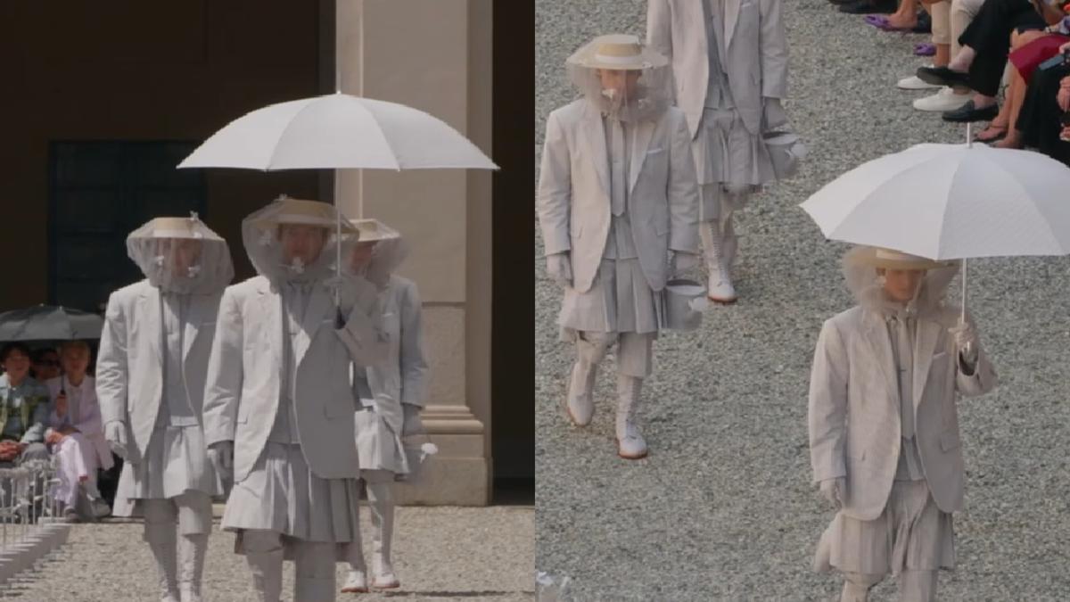 Cara Thom Browne dan Armani Hadapi Panas Terik Eropa di Milan Men's Fashion Week 2027