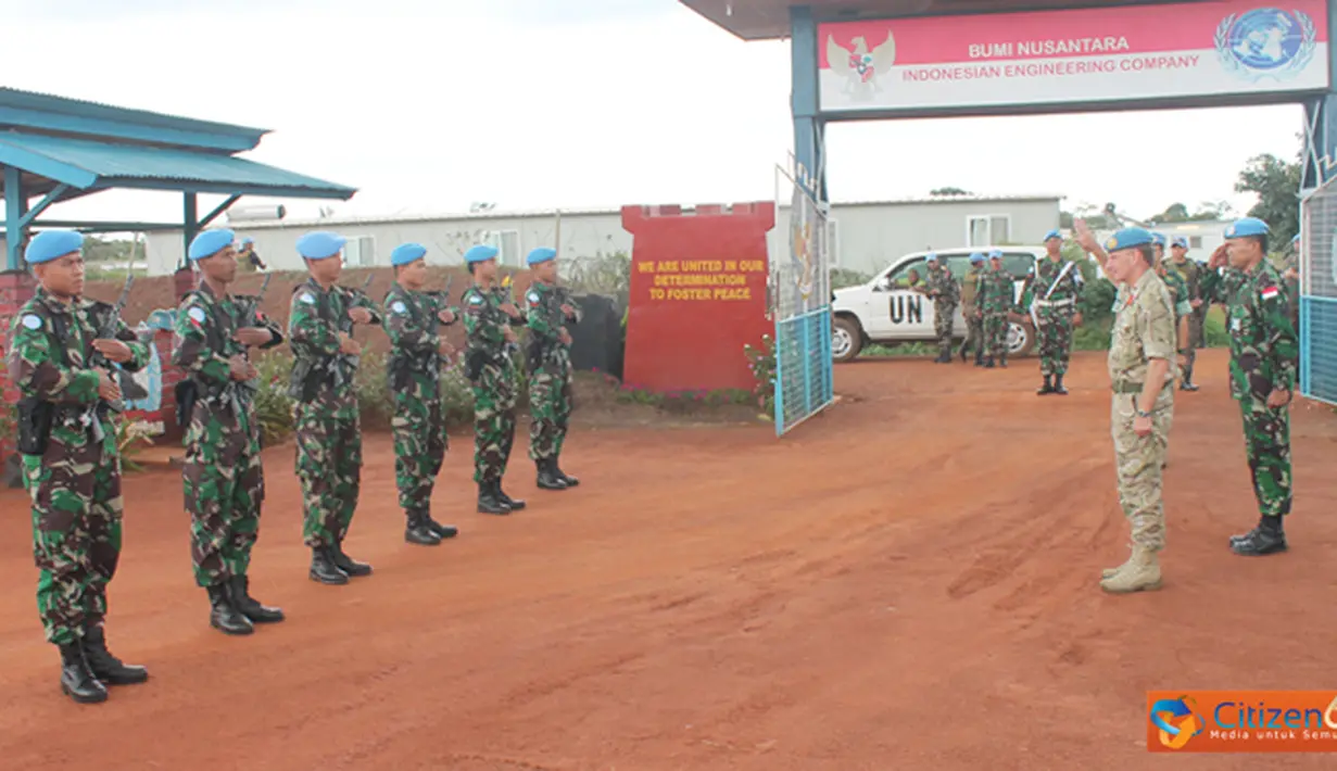 Citizen6, Kongo: Pejabat MONUSCO Mayjen Adrian Foster (Deputy Force Commander) dan Brigjen Shabbir ul Karim (Ituri Brigade Commander), mengunjungi Markas Konga XX-I/Monusco, Rabu (10/10). (Pengirim: Badarudin Bakri)