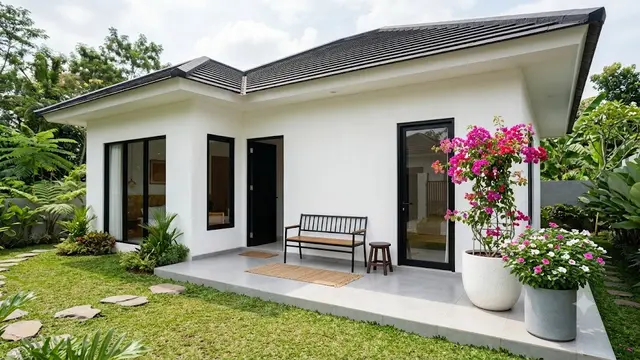 Kombinasi Bougenville dan Tapak Dara untuk Teras Rumah yang Cerah
