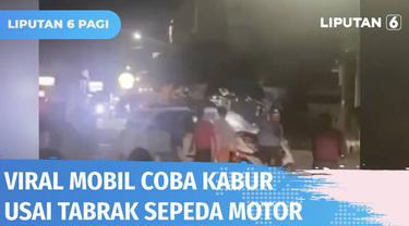 Pengemudi minibus di Palembang mencoba kabur dari kejaran warga usai menabrak sepeda motor. Warga yang emosi nyaris menghakiminya. Diduga kecelakaan terjadi karena pengemudi minibus dalam kondisi mengantuk.