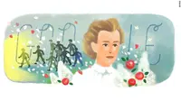 Google Doodle pasang gambar Edith Cavell. (Google)