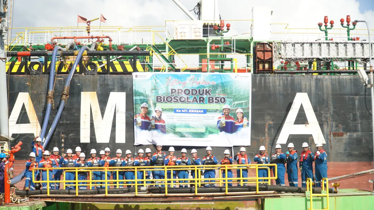 Pertamina Patra Niaga mulai mendistribusikan Biosolar B50 dari Kilang Kasim dan Kilang Plaju. (Dok Pertamina Patra Niaga)