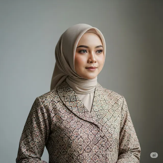 Model Baju Brokat Muslim. Foto: Gemini