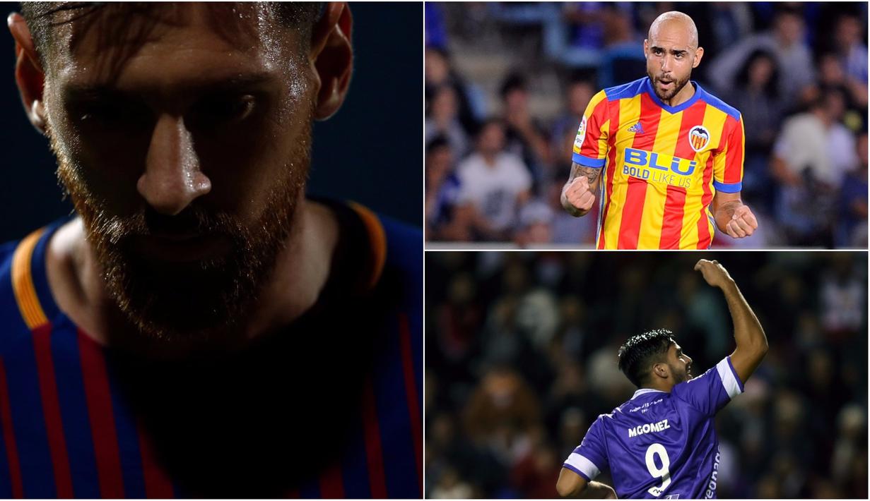 Berikut ini deretan top scorer La Liga Spanyol 2017/2018 hingga pekan keenam. (Kolase foto-foto dari AFP dan AP)