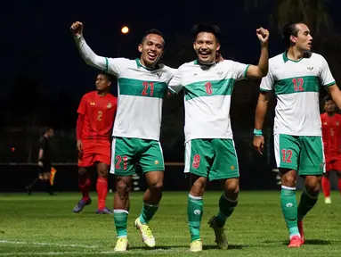 Timnas Indonesia berhasil melumat Myanmar 4-1 pada laga uji coba jelang Piala AFF 2020 di Emirhan Sports Arena, Antalya, Turki, Kamis (25/11/2021). (Dokumantasi PSSI)